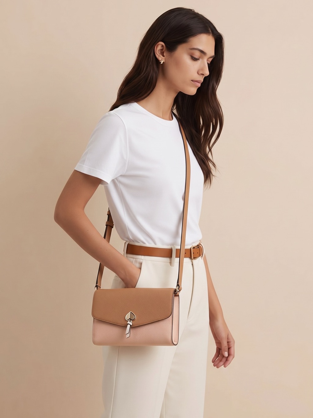 NWOT Marti color block pebbled leather Kate Spade strap inside!